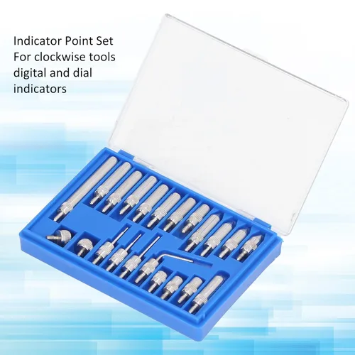 Vista 7 de Juego de 22 cabezales de prueba con indicador de dial, puntos indicadores de dial, punta de prueba de sonda de carburo con caja de almacenamiento