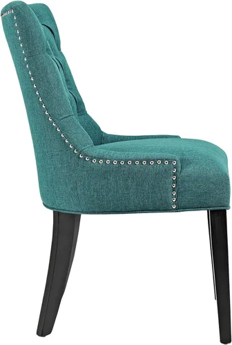 Vista 33 de Modway Regent - Silla de comedor de tela tapizada con botones en color blanco