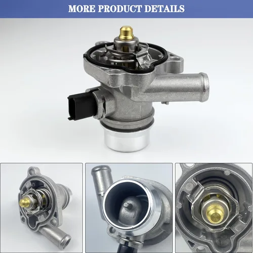 Vista 4 de Conjunto de carcasa de termostato refrigerante de motor de aluminio de mejora Compatible con 2011-2020 Chevy Cruze Limited Sonic Trax Buick Encore