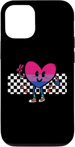 Vista 28 de Funda para iPhone 11 Pro Bisexual Heart Peace Retro Bi Pride Flag Lgbt Hombres Mujeres Niños