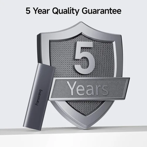 Vista 8 de fanxiang SSD externo de 500 GB, unidad de estado sólido portátil SSD, 1000 MB/s, USB 3.2 Gen2 tipo C, aleación de aluminio, disco duro externo