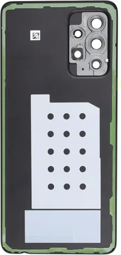 Vista 2 de Impresionante cubierta de panel trasero de plástico negro reemplazo para Samsung Galaxy A52 con marco de cámara trasera cubierta de vidrio