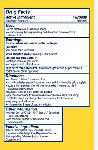 Vista 3 de Desenex Polvo de pie para pie de atleta, 1.5 onzas, tamaño de viaje (paquete de 3)