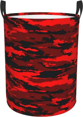 Vista 12 de Cesta redonda de camuflaje militar negro y gris, cesta de almacenamiento de camuflaje del ejército, cesta organizadora de ropa para el hogar, baño