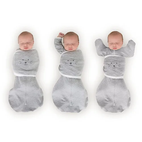 Vista 35 de SwaddleDesigns Omni Saco dormir envolvente, 6 posturas: más opciones calmar reflejo de Moro, brazos arriba, mejor sueño, fácil transición, bebé 0-3