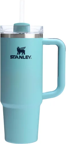STANLEY Quencher H2.0 FlowState - Vaso térmico de acero inoxidable con aislamiento al vacío, vaso con tapa y pajita para agua, té o café helado,