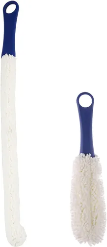 Vista 10 de LJDJ Cepillo de limpieza de botellas, juego de 2 estropajos flexibles para botellas, herramientas de limpieza multifunción para el hogar