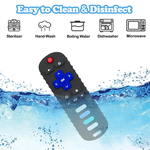 Vista 5 de ROBBEAR Juguetes de dentición para bebés, mordedor de silicona de grado alimenticio para bebés de 3 6 12 18 meses, juguetes masticables para niños