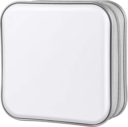 Vista 13 de Soportes para cajas de CD – Plástico duro de 48 capacidades para discos de CD/DVD para coche, hogar, oficina, viajes (negro)