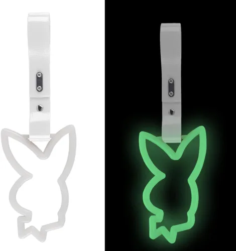 Vista 18 de Q1-TECH, JDM Tsurikawa Ring Japonés Subway Train Bus Car Handle en Forma de CONEJO Correa de Mano Anillos de Advertencia Parachoques Trasero