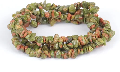 Vista 33 de 31 pulgadas Cuentas de Piedra de Astillado Piedras Preciosas Sueltas con Orificios para Hacer Joyas (Yaxaita)