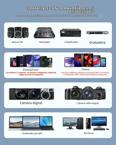 Vista 2 de Sistema de micrófono inalámbrico para altavoz PA, cámara, grabación, enseñanza Auriculares/Soporte/Micrófono Lavalier, Receptor Transmisor