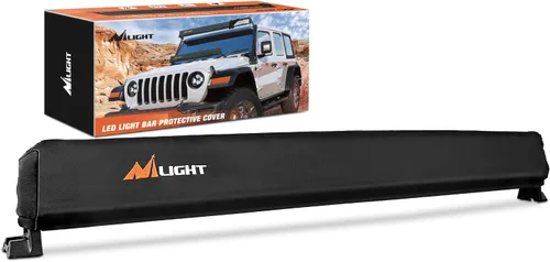 Vista 15 de Nilight Cubierta de barra de luz LED de 22 pulgadas, funda protectora de nailon negro, ajuste universal, barra recta y curva, impermeable, a prueba