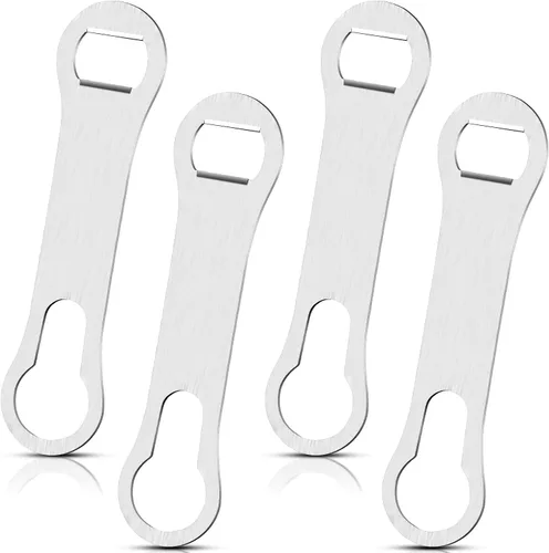 Vista 9 de Remerry Abrebotellas y removedor de boquilla de vertido, llave de barra plana, abridor de velocidad de barra de acero inoxidable para botellas