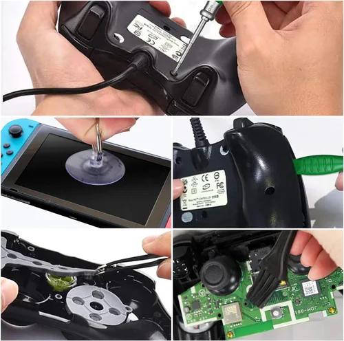 Vista 7 de Kaisi Kit de herramientas de reparación 26 en 1 para Nintendo Switch Y00 Y20 Triwing 380177in Security Gamebit y Torx T6H T8H T10H Juego