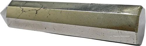 Vista 3 de Amazing Gemstone Torres de cristal de pirita, obelisco de punta de cristal curativo natural para curación de reiki y rejilla de cristal