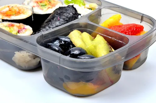 Vista 5 de Youngever Paquete de 8 loncheras Bento, recipientes de preparación de comidas, cajas de plástico reutilizables divididas para almacenamiento