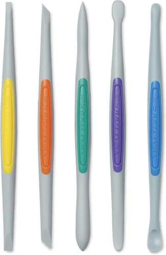 Xiem Tools Herramientas de acabado de arcilla de silicona, juego de 5 piezas, flexible, tamaño pequeño
