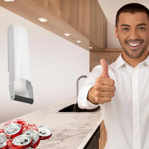 Vista 9 de Trituradoras de latas blancas para reciclaje – Trituradora de latas de pared resistente de aluminio para reciclaje compactador de botellas