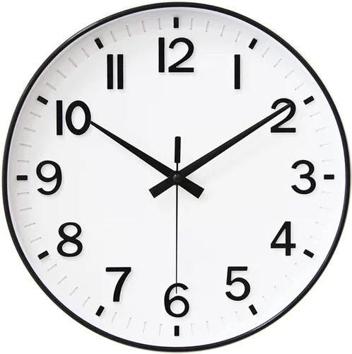 Vista 19 de HZDHCLH Reloj de pared de cuarzo moderno, funciona con pilas, 12 pulgadas, silencioso, sin tictac, números 3D, reloj redondo para pared, reloj