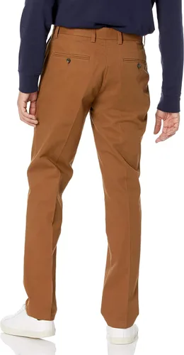 Vista 3 de Tienda Essentials Pantalón chino ajustado resistente a las arrugas, sin pinzas, para hombre