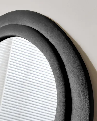 Vista 5 de Espejo de piso, espejo arqueado de longitud completa con soporte, espejo de piso de bebé, espejo de pared de longitud completa, espejo grande de 63