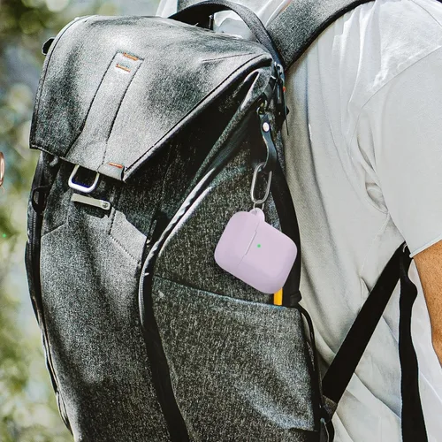 Vista 10 de Funda Protectora para AirPods 1/2, viene con kit de limpieza, funda protectora de silicona suave con hebilla, compatible con estuche de carga