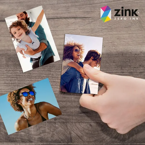 Vista 3 de Zink Papel fotográfico instantáneo prémium de 2 x 3 pulgadas (paquete de 20) compatible con cámaras e impresoras Polaroid Snap, Snap Touch, Zip