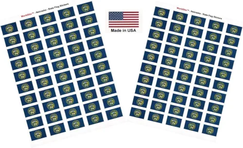 Vista 134 de 100 calcomanías de la bandera de Afganistán, dos hojas de 50, 1.5" x 1" hechas en Estados Unidos, calcomanías autoadhesivas para álbum de recortes