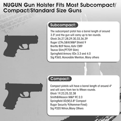 Vista 2 de 2 Pack IWB Holster with Laser Sight, Concealed Carry Gun Holster for Women/Men, ECO Leather Concealment Inside Waistband Holsters Fits Most Midsize