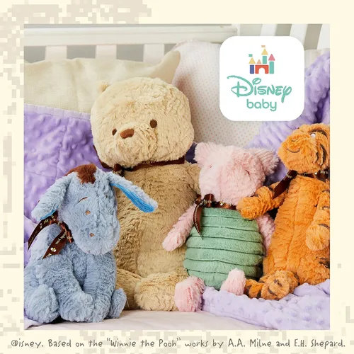 Vista 6 de KIDS PREFERRED - Animal de peluche bebé, versión original clásica de Winnie the Pooh y amigos, de 9 pulgadas, Pooh