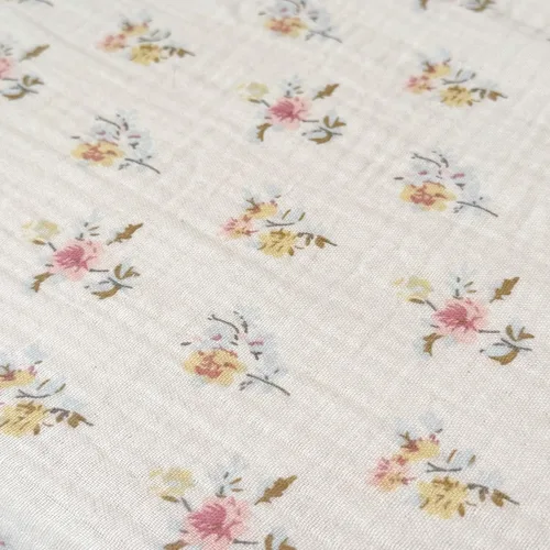 Vista 3 de BuLuTu Funda de almohada de muselina de algodón para niños pequeños con bonito patrón de flores de azalea, súper suave, funda de almohada para cuna