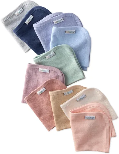 Vista 15 de Butterblu River - Paquete de 10 paños de tela de toalla para bebé, 100% algodón orgánico, absorbentes para bebés y niños pequeños y niñas