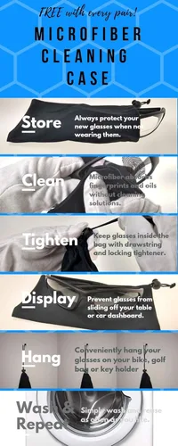 Vista 8 de proSPORT Lector de gafas de sol bifocales de aviador cuadrado Bloqueo de luz azul HD, lentes grises o ámbar.