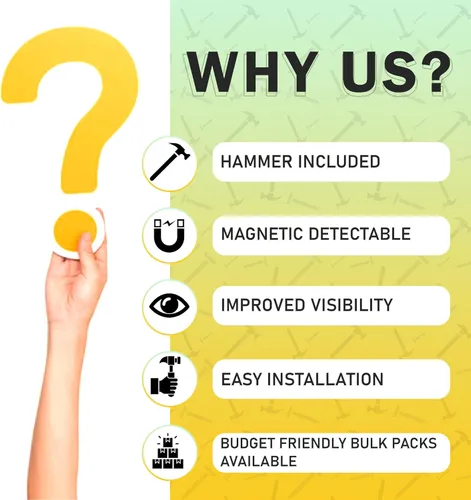 Vista 4 de FEBTECH - Marcador de tanque séptico - 2.7 x 10 pulgadas - Marcadores de línea adecuados para proteger tu tanque séptico y el límite de propiedad