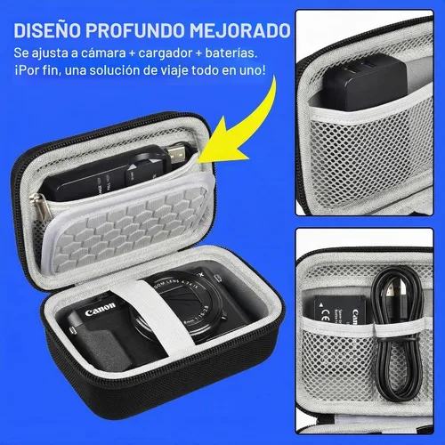 Vista 7 de Comecase Funda de Transporte para Cámara Digital Compatible con CAMKORY/para VAHOIALD/para Canon PowerShot G7X/para Kodak Pixpro/para Sony DSCW800