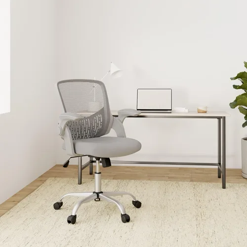 Vista 2 de Silla de oficina, sillas de escritorio de malla para computadora con ruedas, silla de oficina ergonómica, silla giratoria de altura ajustable