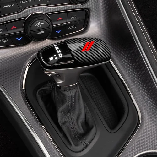 Vista 6 de Pomo de la palanca de cambios para Dodge Challenger Charger Accesorios 2015-2022 Durango 2016-2023 ABS decoración interior de palanca de cambios