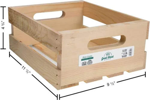 Vista 6 de LEISURE ARTS Buena caja de madera de madera, caja de madera sin terminar, cajas para exhibición, cajas para almacenamiento, madera sin terminar