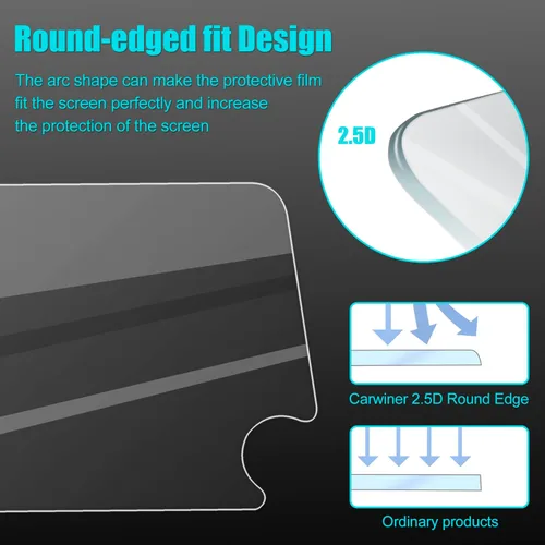Vista 2 de BJSIA Protector de pantalla de vidrio templado HDTempered compatible con Nissan Altima Platinum 19-22, SL/SR/SV 8 pulgadas, control central