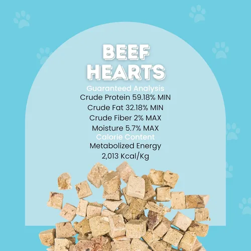 Vista 8 de hotspot pets Golosinas de corazón de res liofilizadas para gatos y perros, bolsa grande resellable de 1 libra, fabricada en Estados Unidos, de un