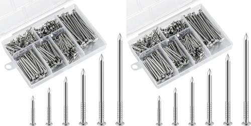 Vista 9 de (160 piezas) Clavos de acero inoxidable 304 de 1-1/2 pulgadas, clavos para colgar, clavos de pared, espigas, clavos largos
