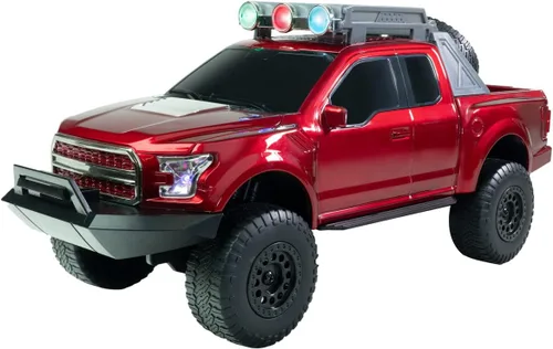 Vista 2 de QFX Altavoz de réplica Bluetooth 150 para camioneta, altavoces de 3 pulgadas, enlace manos libres, micrófono integrado, radio FM y luces LED de Negro