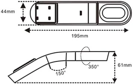 Vista 5 de BEDRE Desk Lamps USB Dimmable LED Table Lamp,Portable LED Double Reach Desk Lamp,Flexible Table Lamp,Infrared Induction,Table Light Night Lights,Low