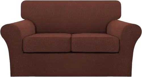 Vista 24 de Turquoize 2 fundas para sillas de sala de estar, funda de sofá con fundas de cojín individuales, funda de muebles para sillas (silla, beige biscotti)