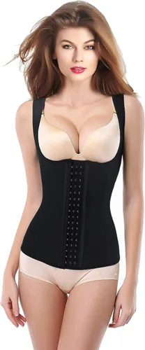 Vista 2 de Charmian Corsé de látex para mujer cintura de entrenamiento con huesos de acero