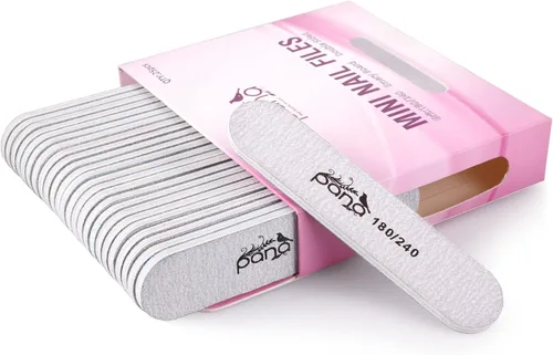 Vista 9 de 10 PIEZAS Limas de Uñas Profesionales PANA de Doble Cara Tamaño Jumbo - Negro, Grano 60/60 - Lima de Uñas Tipo Esmeril Lima Pulidora de Uñas