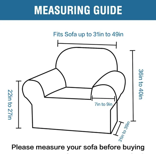 Vista 63 de H.VERSAILTEX Fundas de terciopelo elástico para sofá biplaza de 2 cojines para sala de estar, fundas de sofá con correas antideslizantes, terciopelo