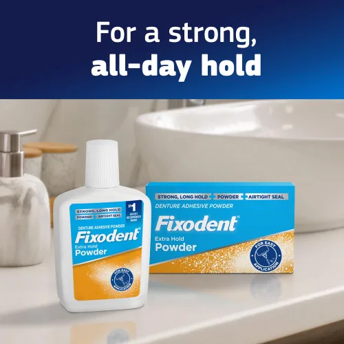 Vista 9 de Fixodent Extra Hold - Polvo adhesivo para dentaduras, 2.7 onzas (paquete de 4)