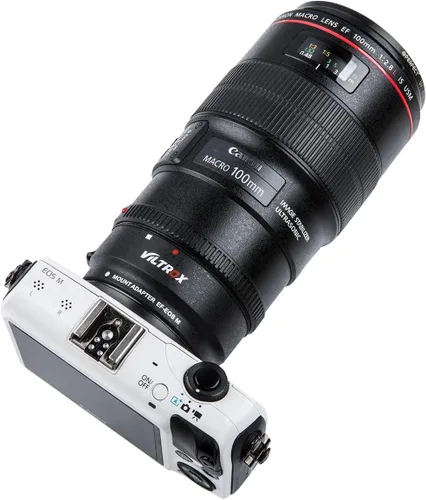 Vista 5 de VILTROX - Adaptador de Montura de Objetivo con Enfoque Automático EF-EOS M, Compatible con Lentes Canon EF/EF-S para Cuerpo de Cámara Espejo Canon